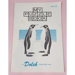 My Puzzle Book a Dolch Teaching Aid Book 3 Vintage 1979 Clean Inside